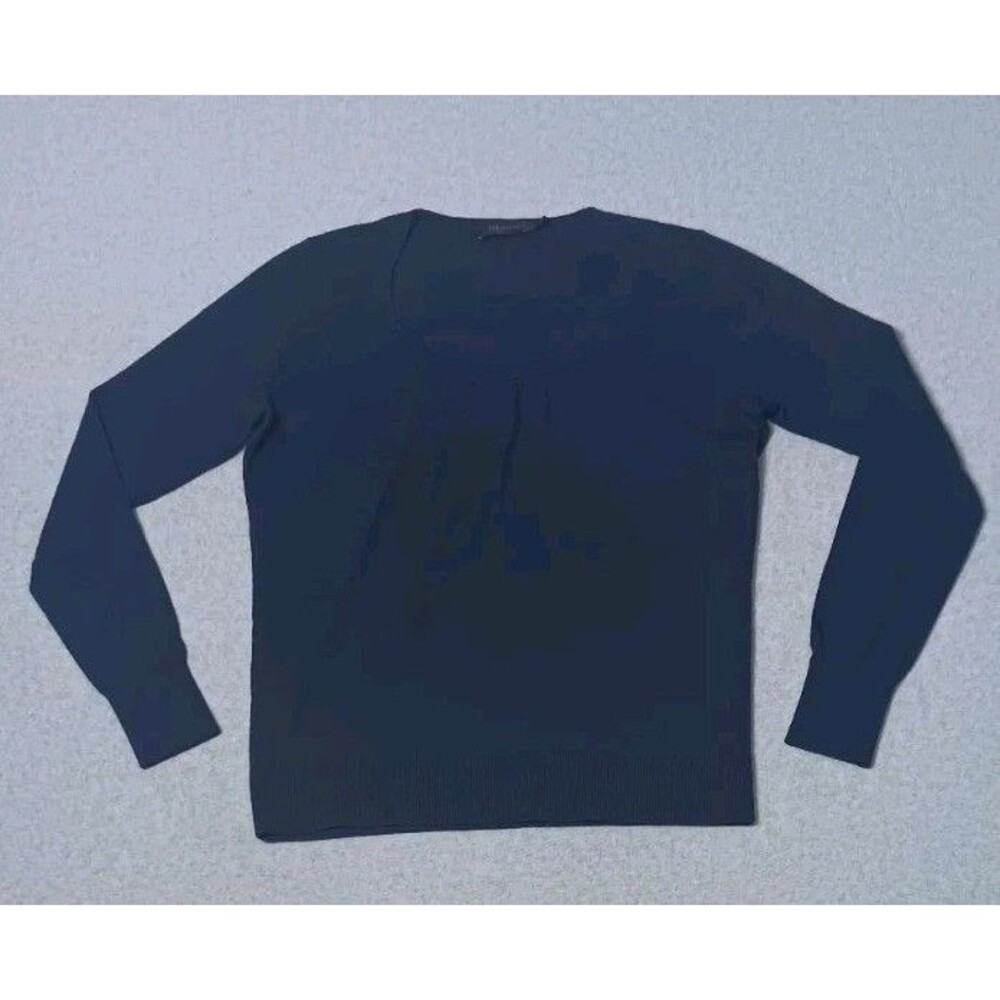 The Limited Wool Blend Pullover Sweater Womens XL Navy Blue Quiet Luxury Preppy